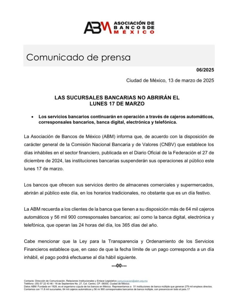 Comunicado-de-Prensa-de-la-Asociacion-de-Bancos-de-Mexico-803x1024 ¿Qué pasará con los bancos en México este 17 de marzo de 2025? Esto es lo que necesitas saber